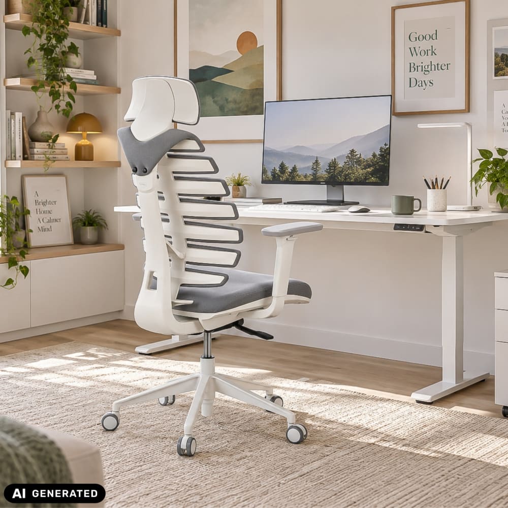 Profi Bürostuhl aus Stoff, Smokey Elegance - Maisons Du Monde