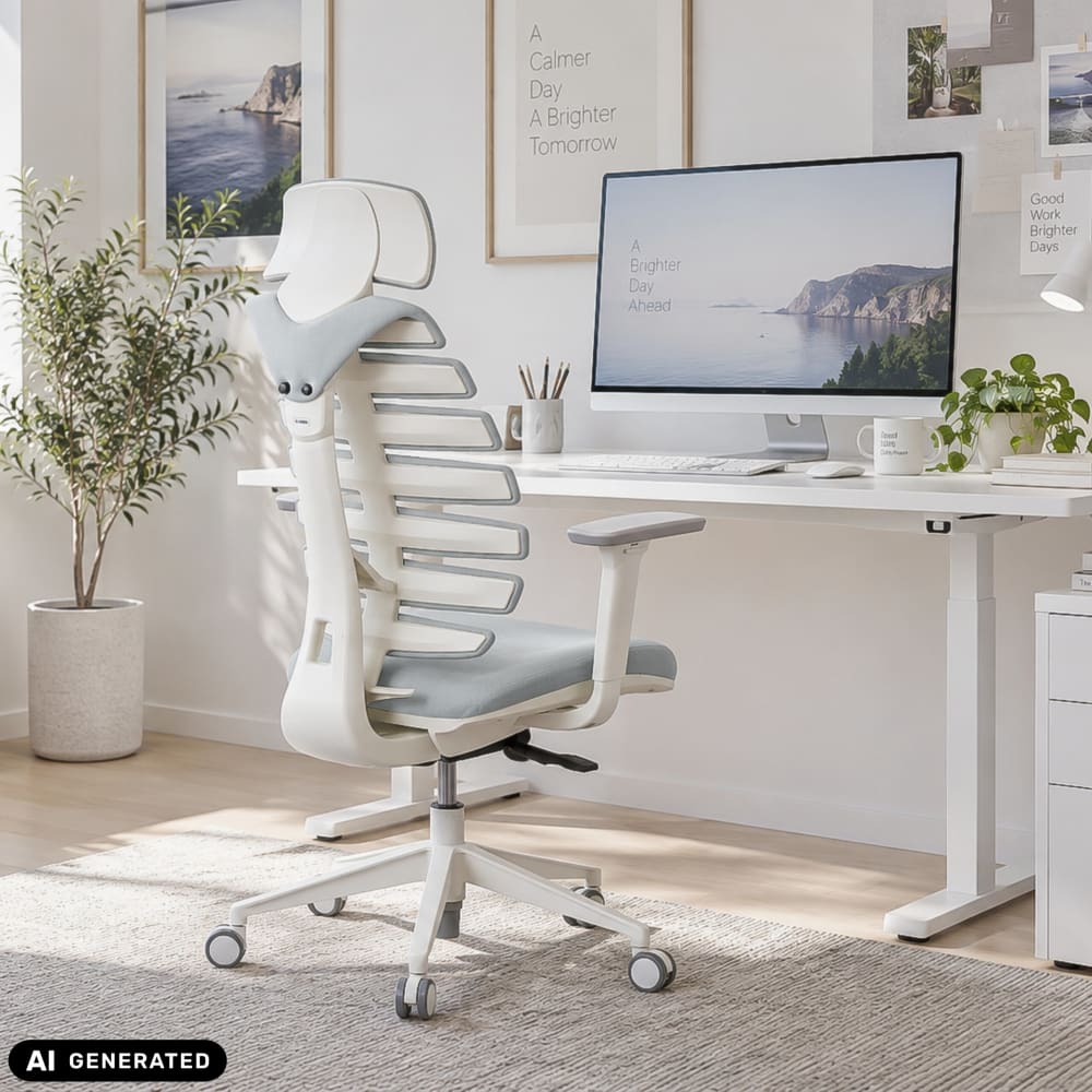 Profi Bürostuhl aus Stoff, Moondust - Maisons Du Monde