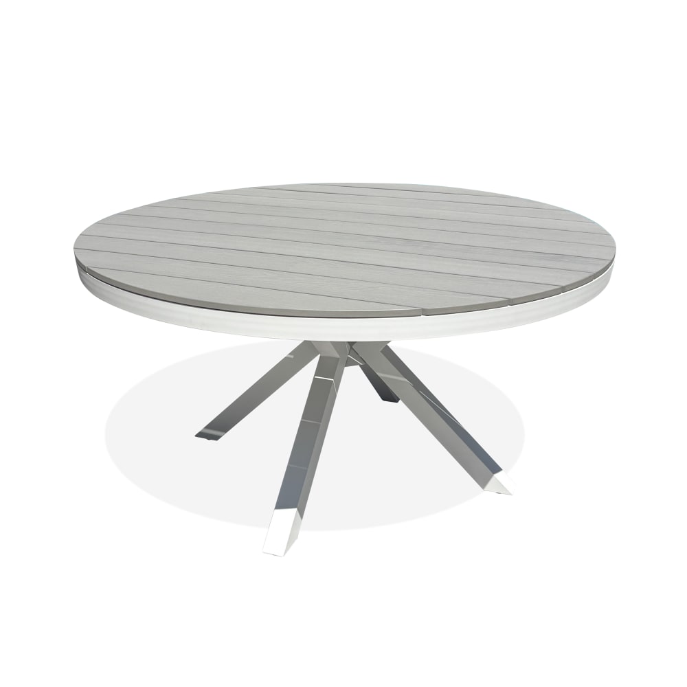 Table de jardin 6 places - Blanc