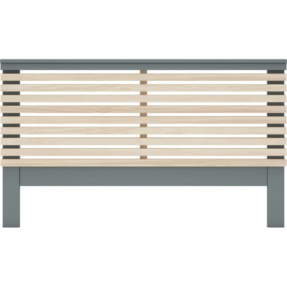 Tête de lit adulte en lattes de bois clair / vert kaki 140 cm