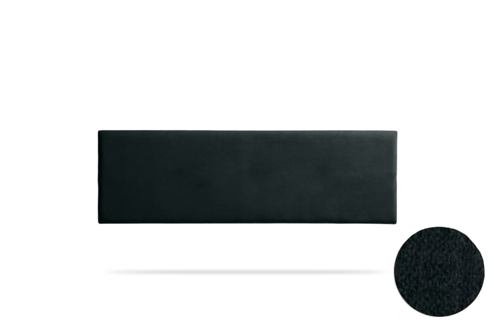 Moonia Gepolstertes Kopfteil - 100x50x5 cm - Schwarz Schwarz Holz