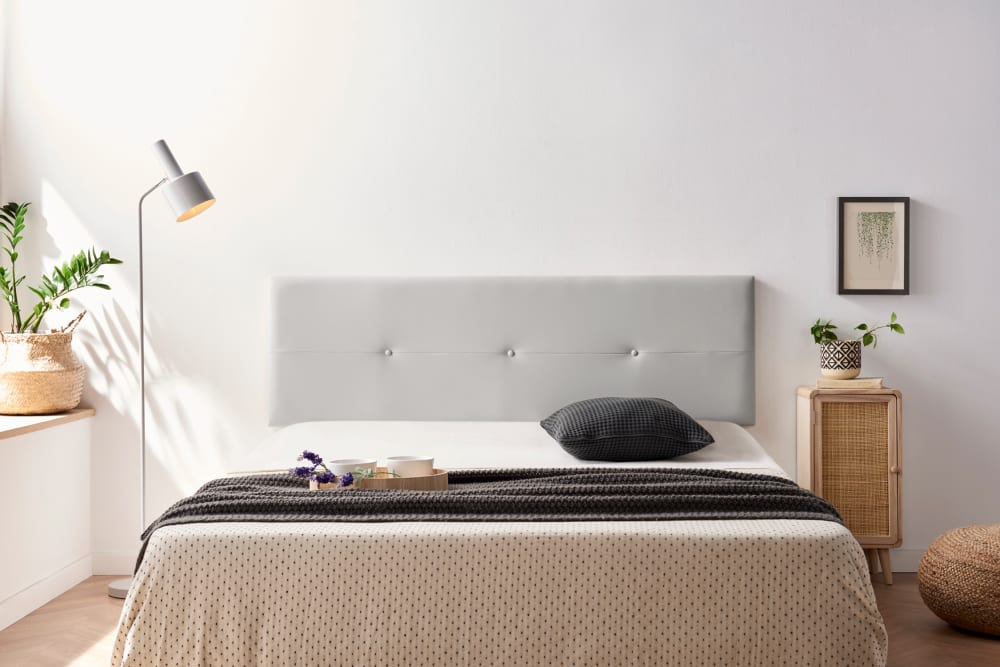 Gepolstertes Kopfteil - 145x50x5 cm - Hellgrau - Maisons Du Monde