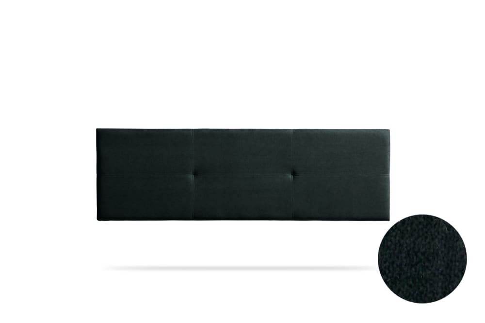 Moonia Gepolstertes Kopfteil - 170x50x5 cm - Schwarz Schwarz Holz