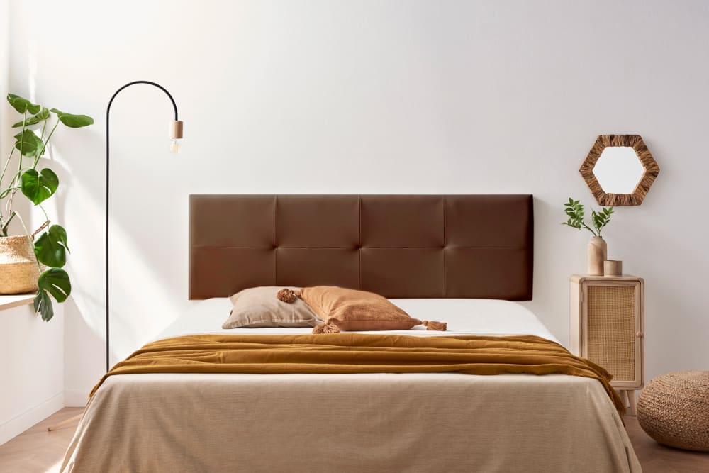 Gepolstertes Kopfteil - 115x50x5 cm - Braun - Maisons Du Monde