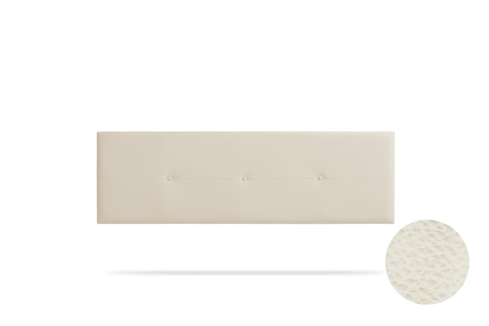 Moonia Gepolstertes Kopfteil - 160x50x5 cm - Eierschale Weiß Holz