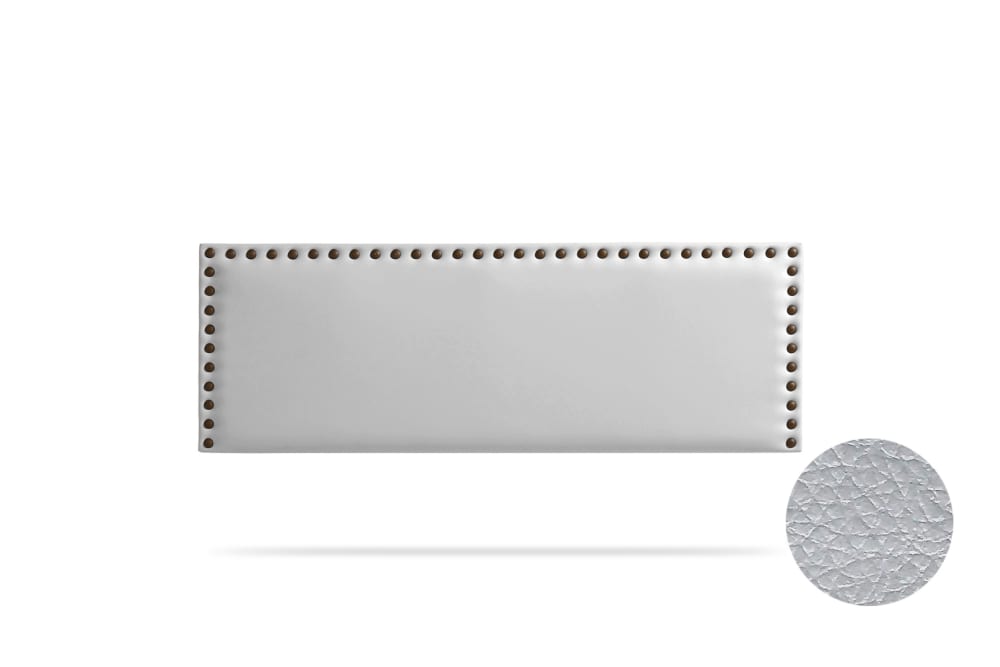Moonia Gepolstertes Kopfteil - 145x55x8 cm - Silber Silber Holz