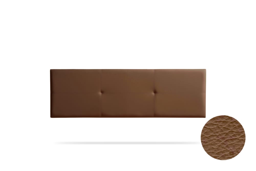 Moonia Gepolstertes Kopfteil - 130x50x5 cm - Braun Braun Holz