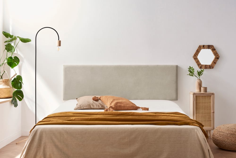 Gepolstertes Kopfteil - 130x50x5 cm - Getoastetes Beige - Maisons