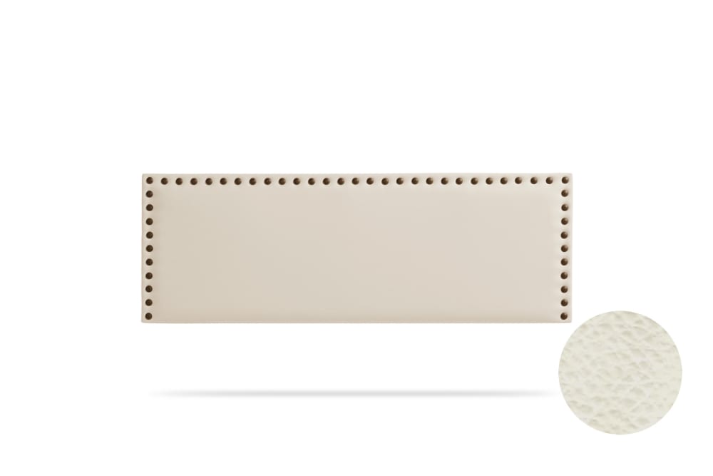 Moonia Gepolstertes Kopfteil - 145x55x8 cm - Eierschale Weiß Holz