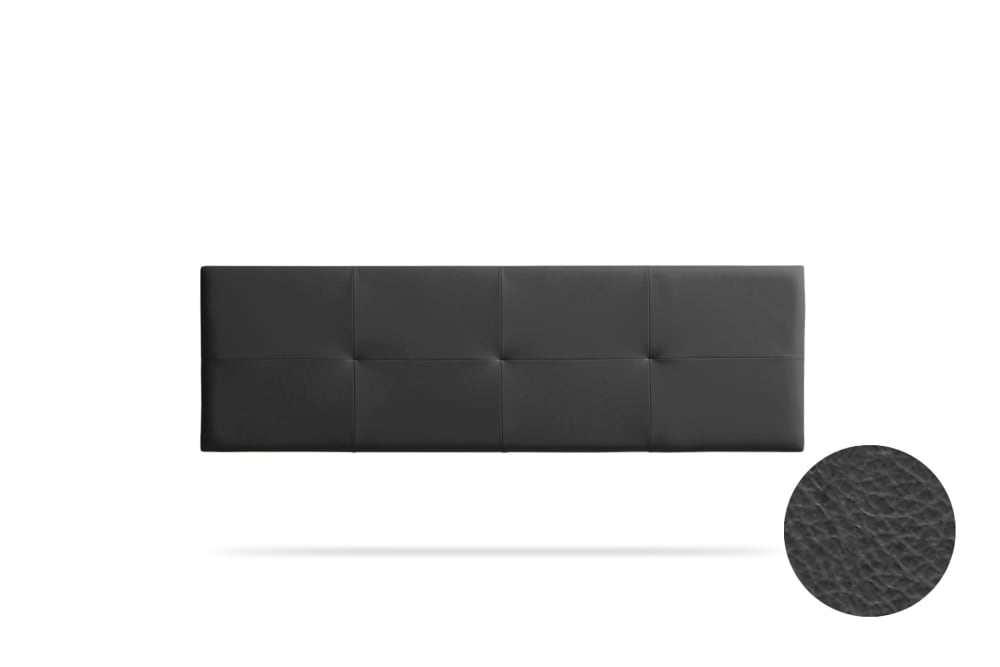 Moonia Gepolstertes Kopfteil - 160x50x5 cm - Schwarz Schwarz Holz