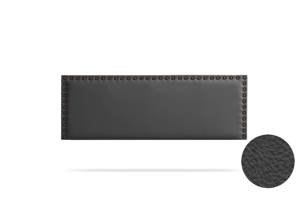 Moonia Gepolstertes Kopfteil - 145x55x8 cm - Schwarz Schwarz Holz