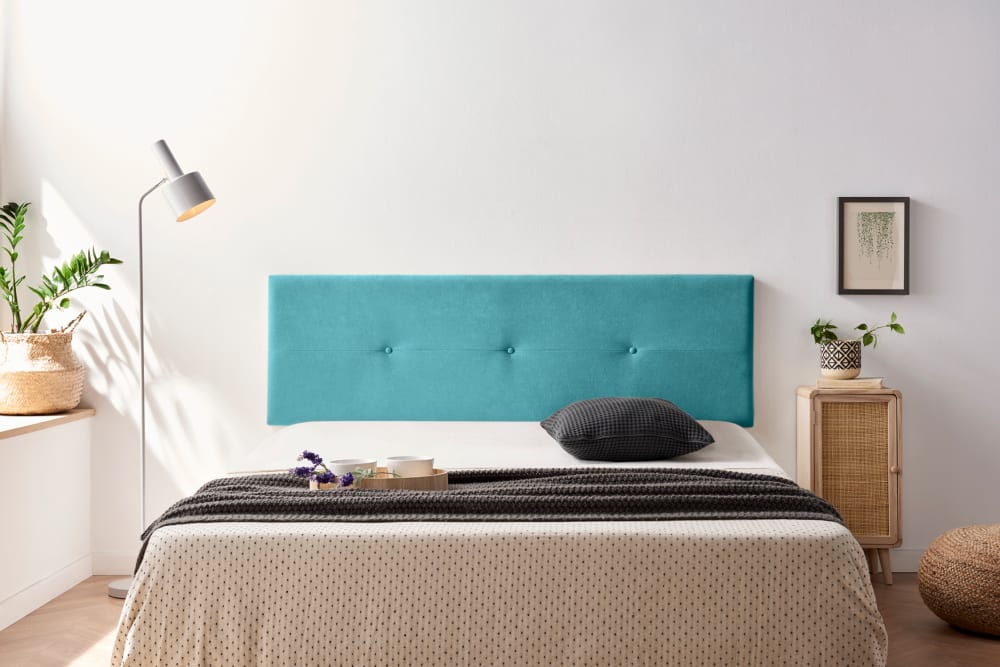 Gepolstertes Kopfteil - 145x50x5 cm - Türkis - Maisons Du Monde