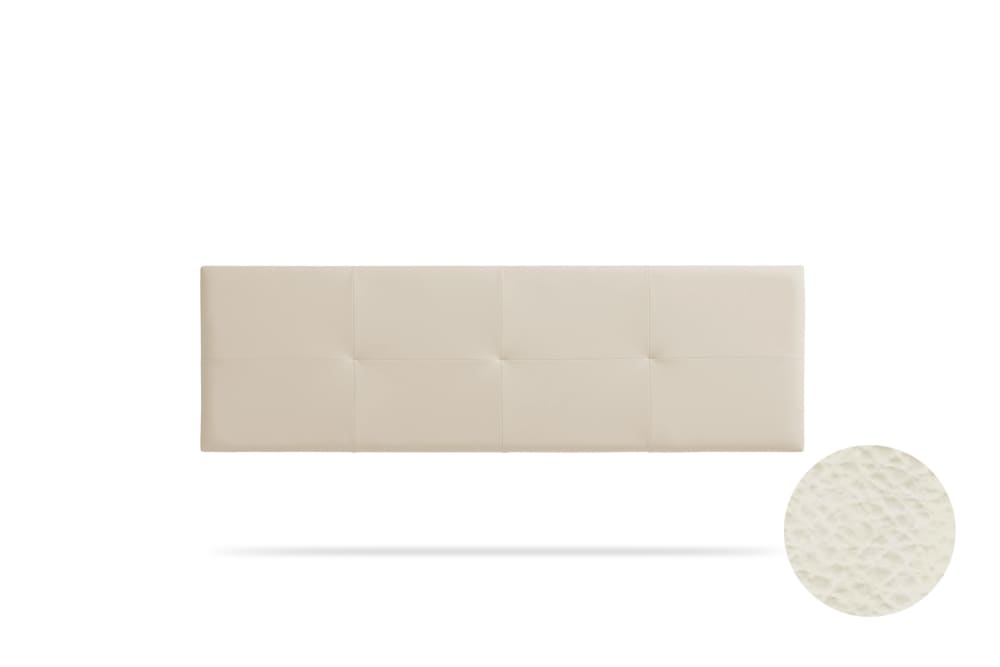 Moonia Gepolstertes Kopfteil - 145x50x5 cm - Eierschale Weiß Holz