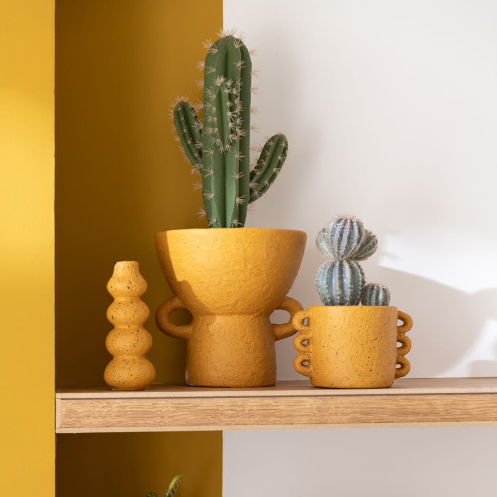 Cache-pot en céramique ocre jaune - Maisons du Monde