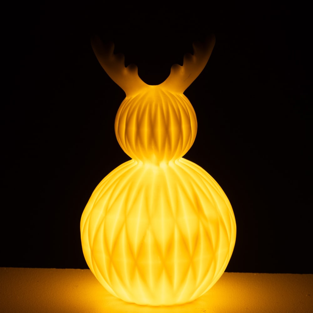 Lampe led renne en porcelaine 23 cm — vue 3