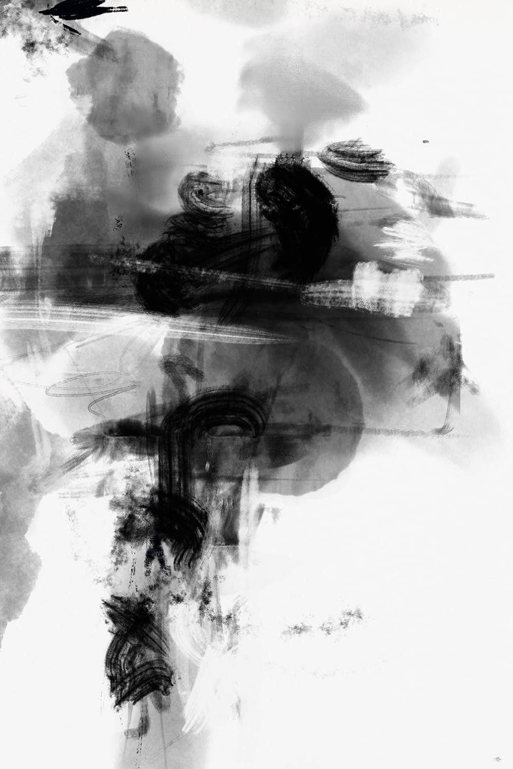 Tableau contemporain jeu sauvage imprimé sur toile 60x90 cm