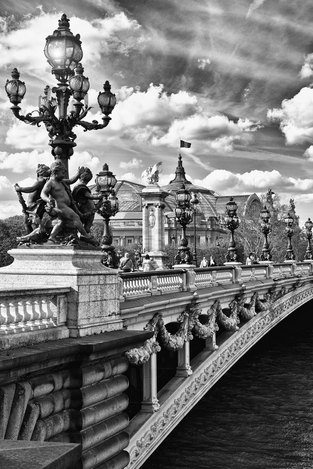 Tableau Paris vue du pont Alexandre III imprimé sur toile 60x90 cm