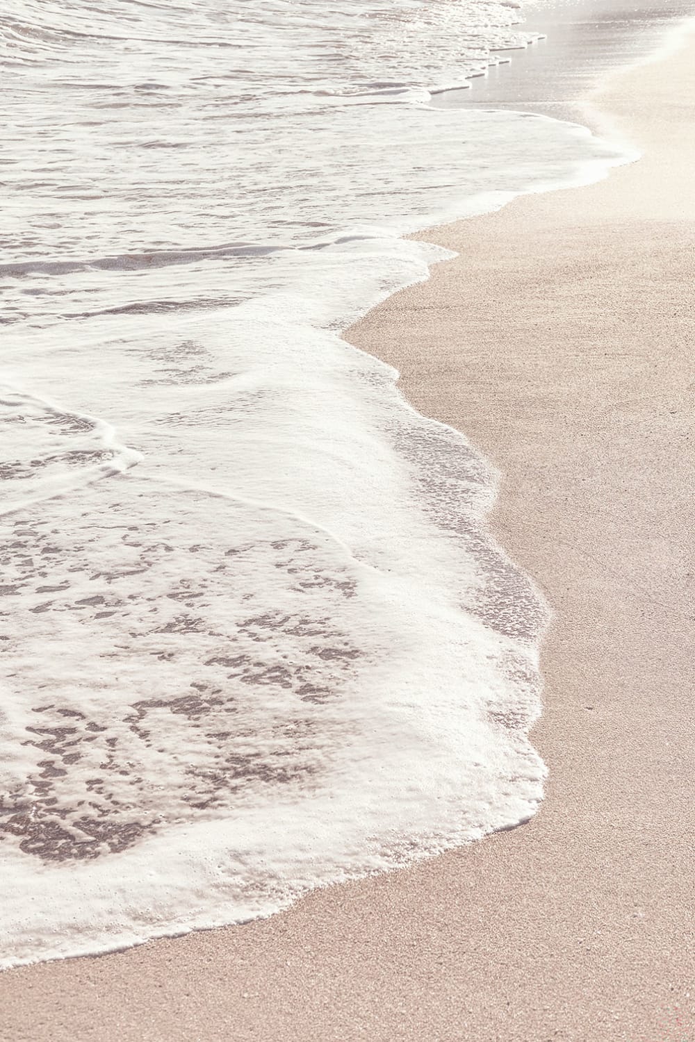 Tableau rivage rose impression sur aluminium 60x90 cm