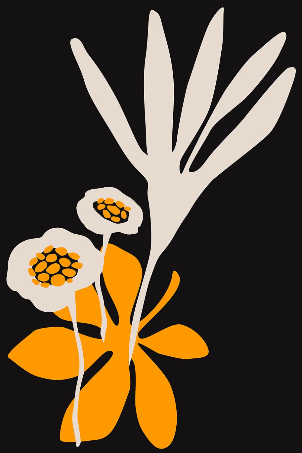 Tableau fleurs colchiques imprimé sur toile 60x90 cm