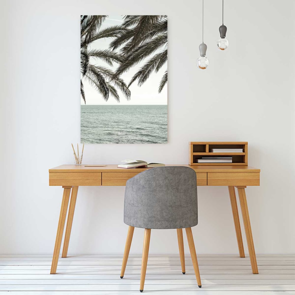 Tableau plage tropicale secrète imprimé sur toile 60x90 cm