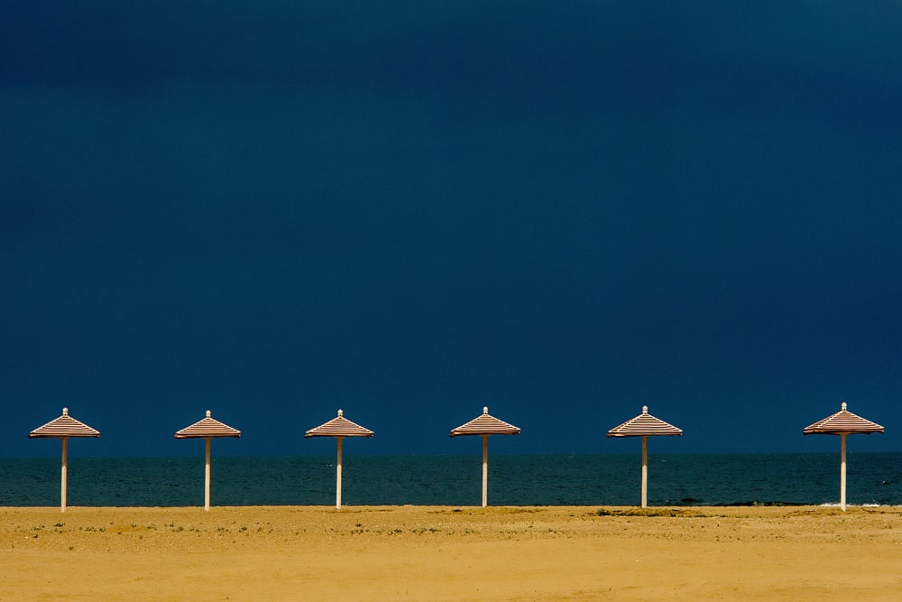 Tableau horizon bleu imprimé sur toile 90x60 cm