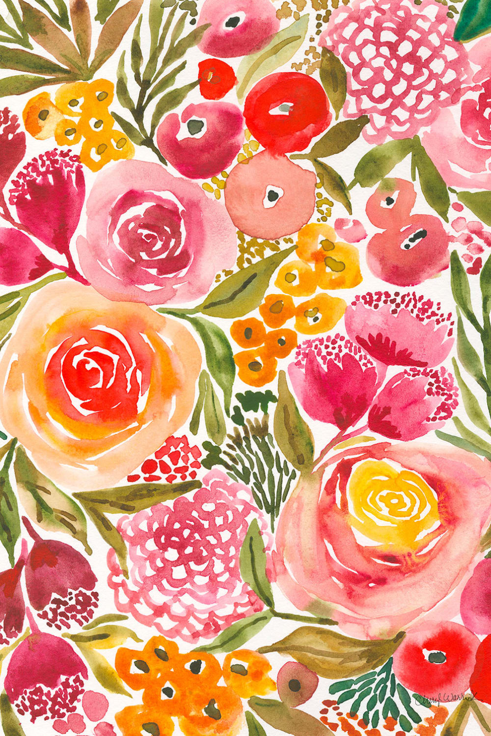 Tableau fleurs pivoine imprimé sur toile 60x90 cm