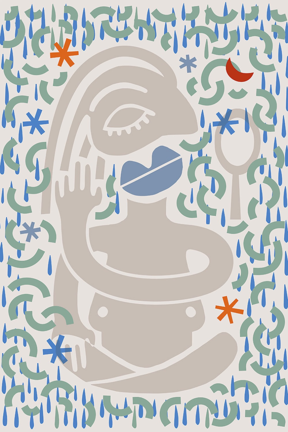 Tableau meditation féminine imprimé sur toile 40x60 cm