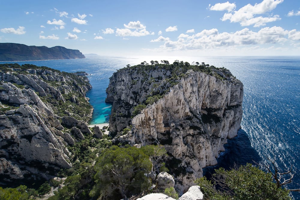 Tableau plage et calanques à Cassis imprimé sur toile 90x60 cm