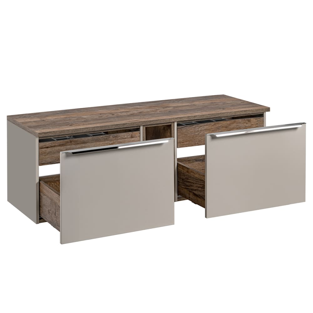 Waschtisch 140cm 2 Nischen Laminat Taupe - Maisons Du Monde