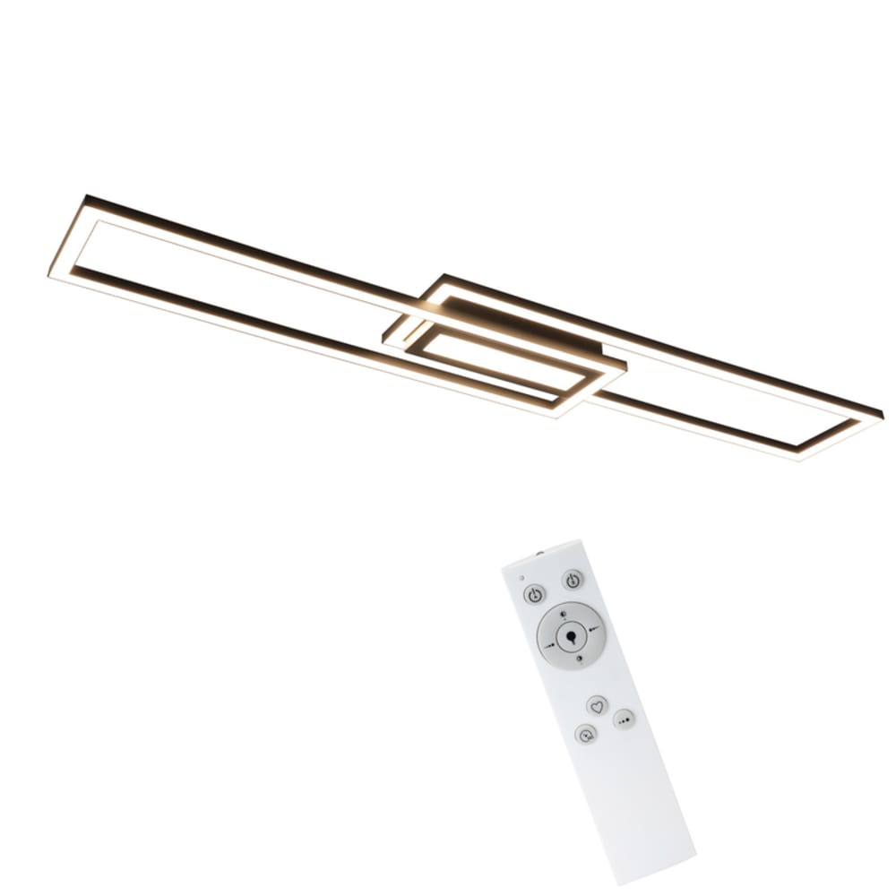 Hardin - plafonnier led en métal, coloris noir, l 95 cm