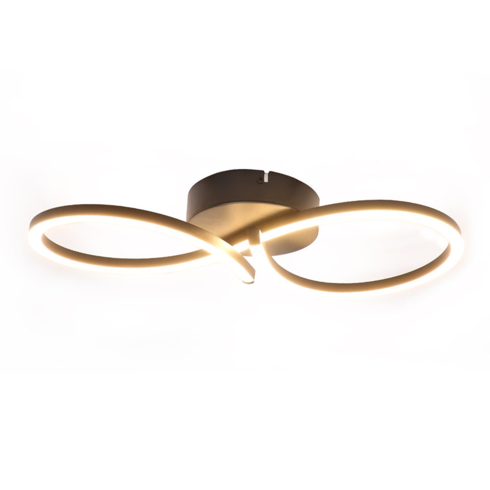 Nettlife Griffith - LED-Deckenleuchte aus Metall, Schwarz, L 45 cm style modern Schwarz Metall