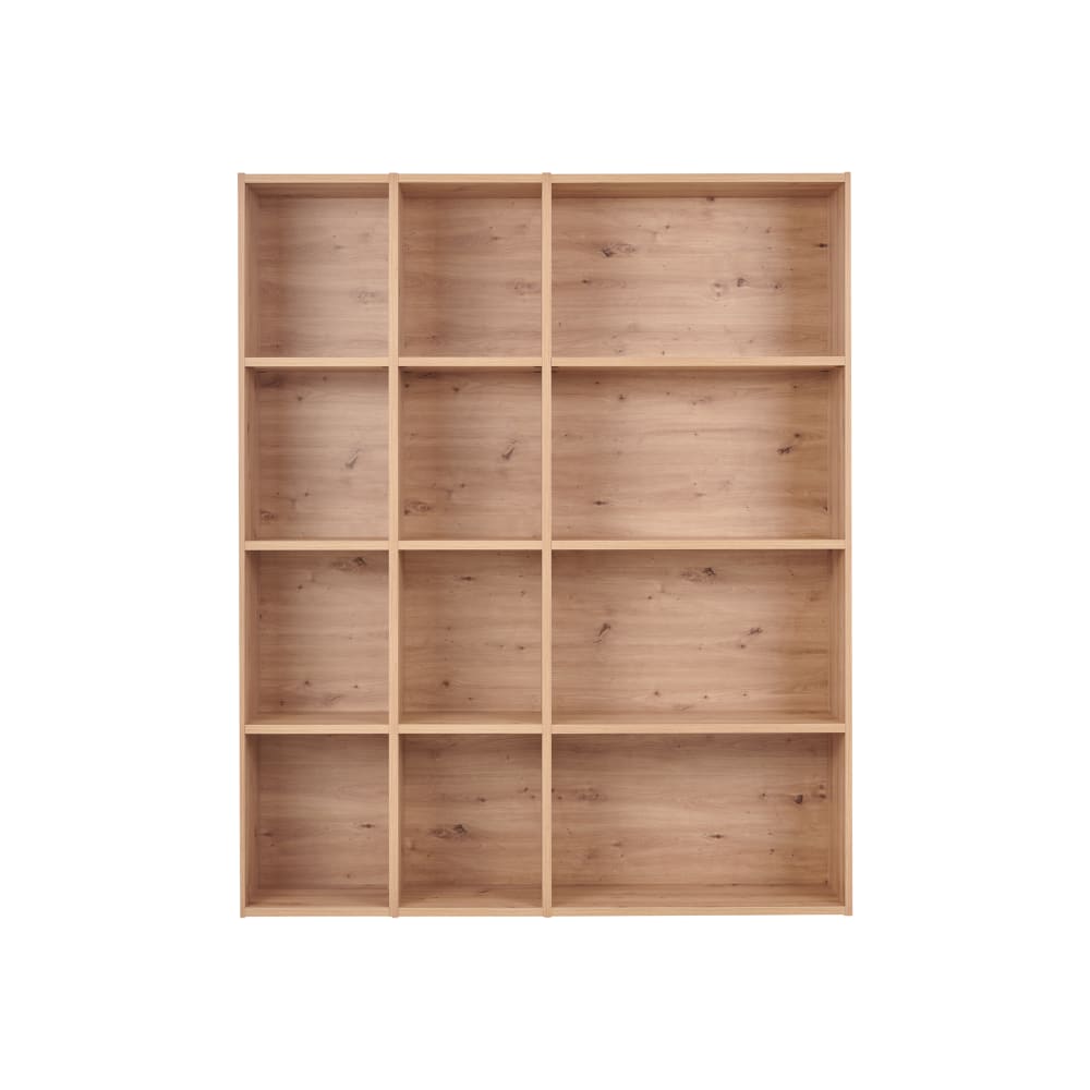 Bibliothèque 9 étagères effet bois