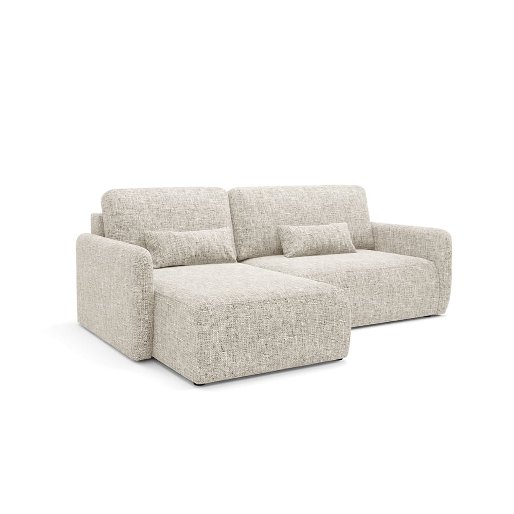 Canapé d'angle réversible convertible 3 places bois de pin gris