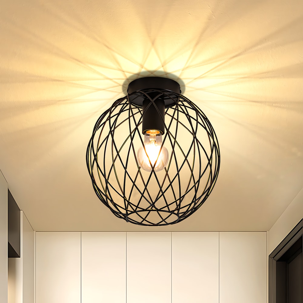 Kruse - Deckenleuchte aus Metall, Schwarz, L 20 cm - Maisons Du