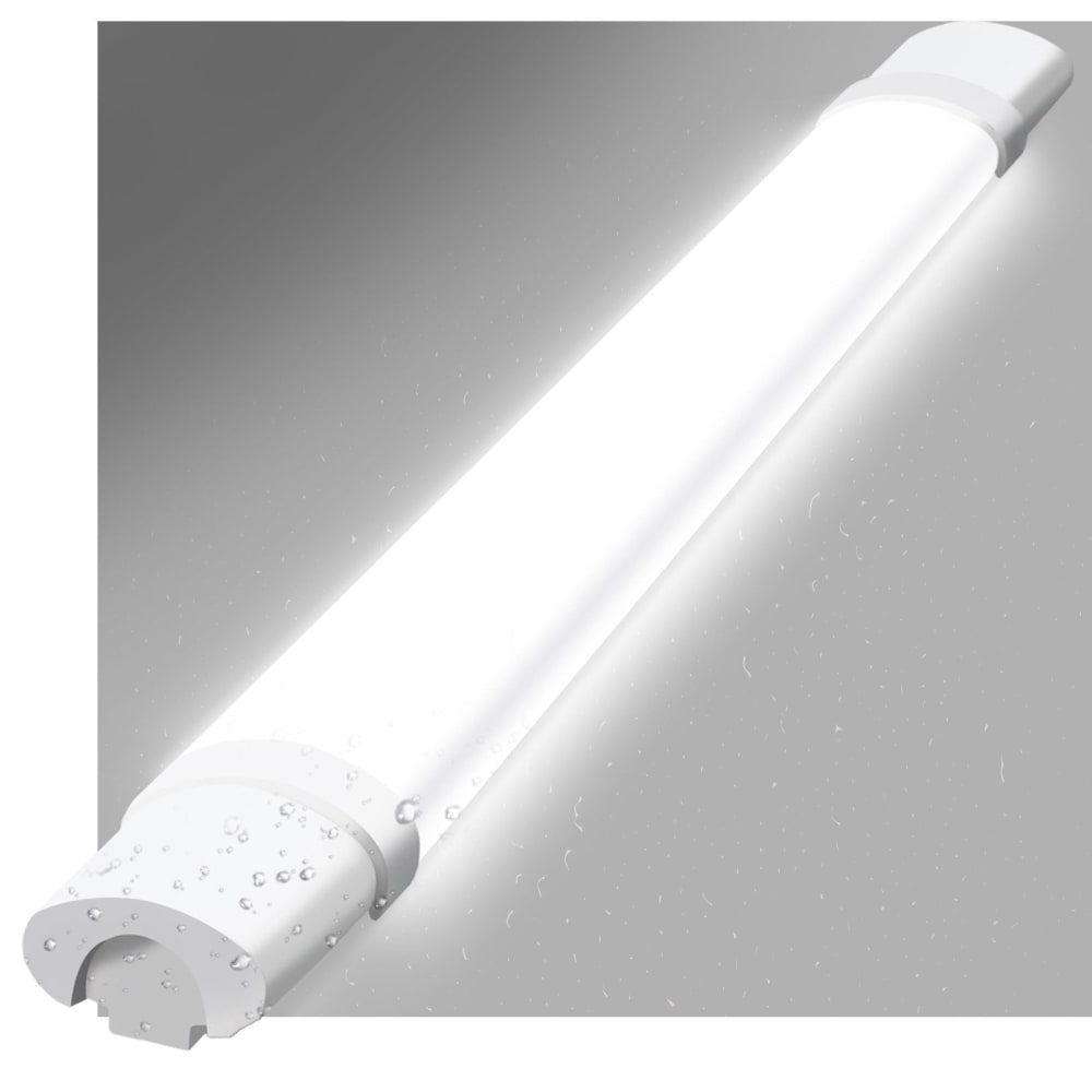 Klaus - plafonnier led en plastique, coloris blanc, l 90 cm — vue 3