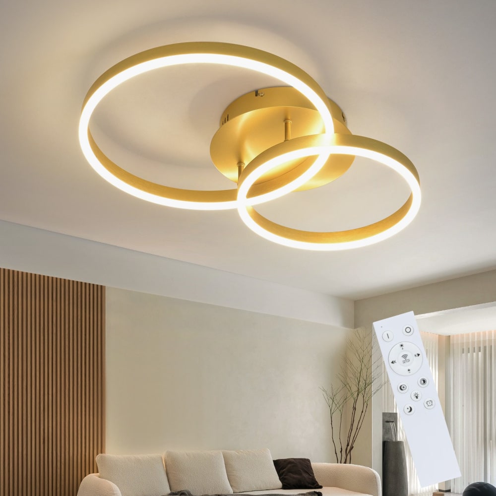 Armin - plafonnier led en métal, coloris doré, l 40 cm — vue 3