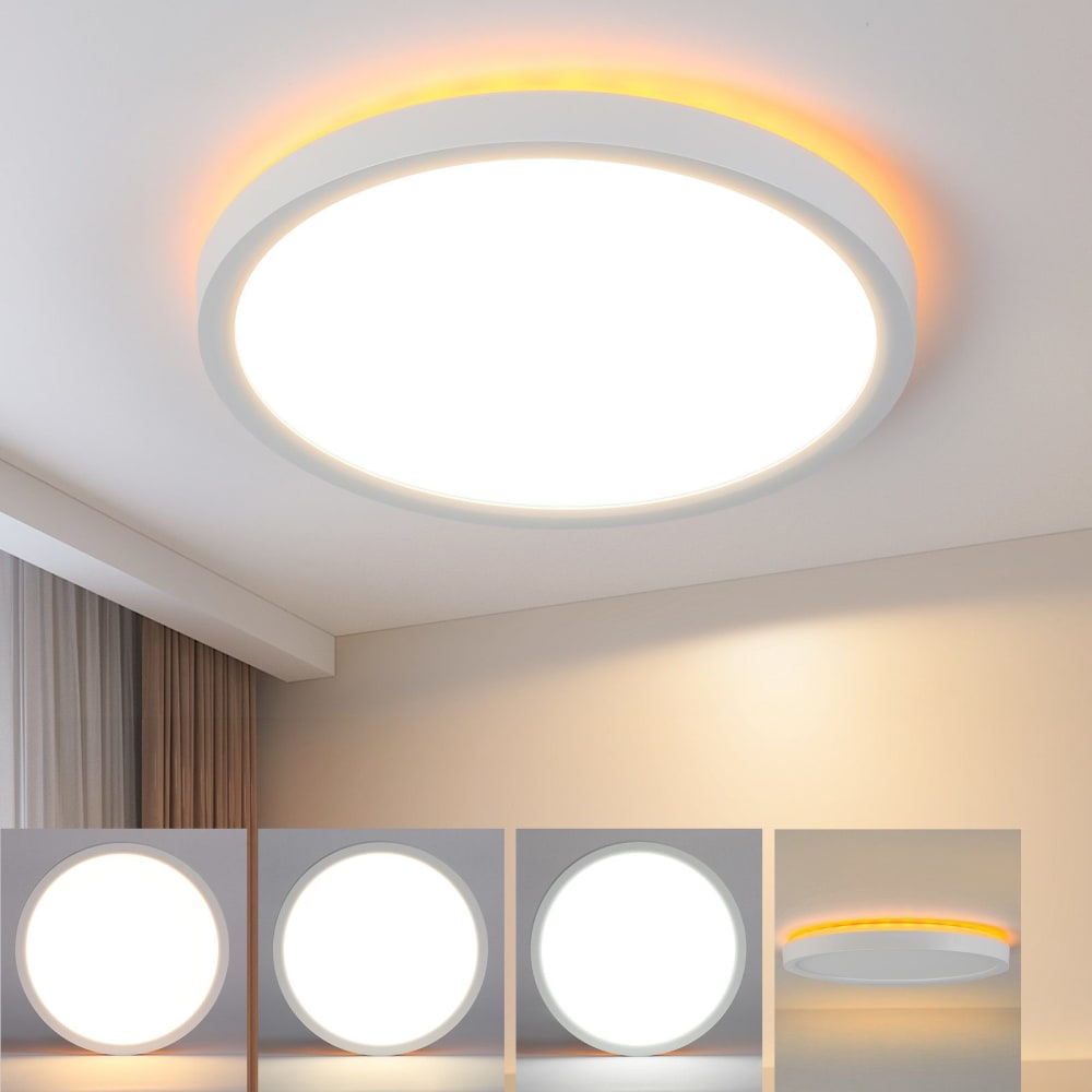 Yackley - plafonnier led en plastique, coloris blanc, l 22 cm — vue 3