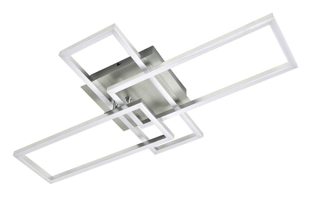 Adelebsen - plafonnier led en métal, coloris argent, l 65 cm