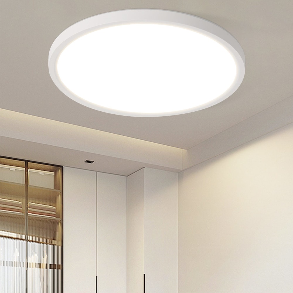 Mackall - plafonnier led en plastique, coloris blanc, l 30 cm — vue 3