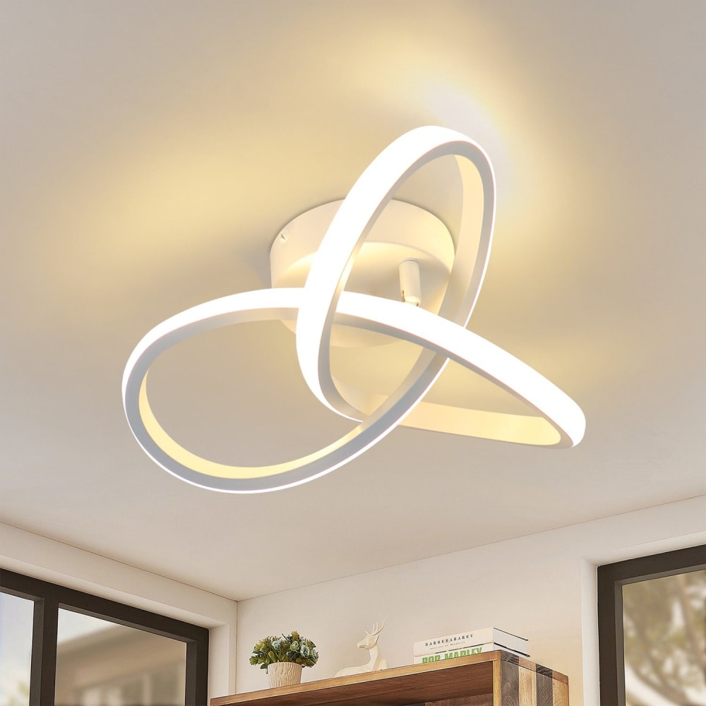 Foreman - plafonnier led en métal, coloris blanc, l 24 cm — vue 3