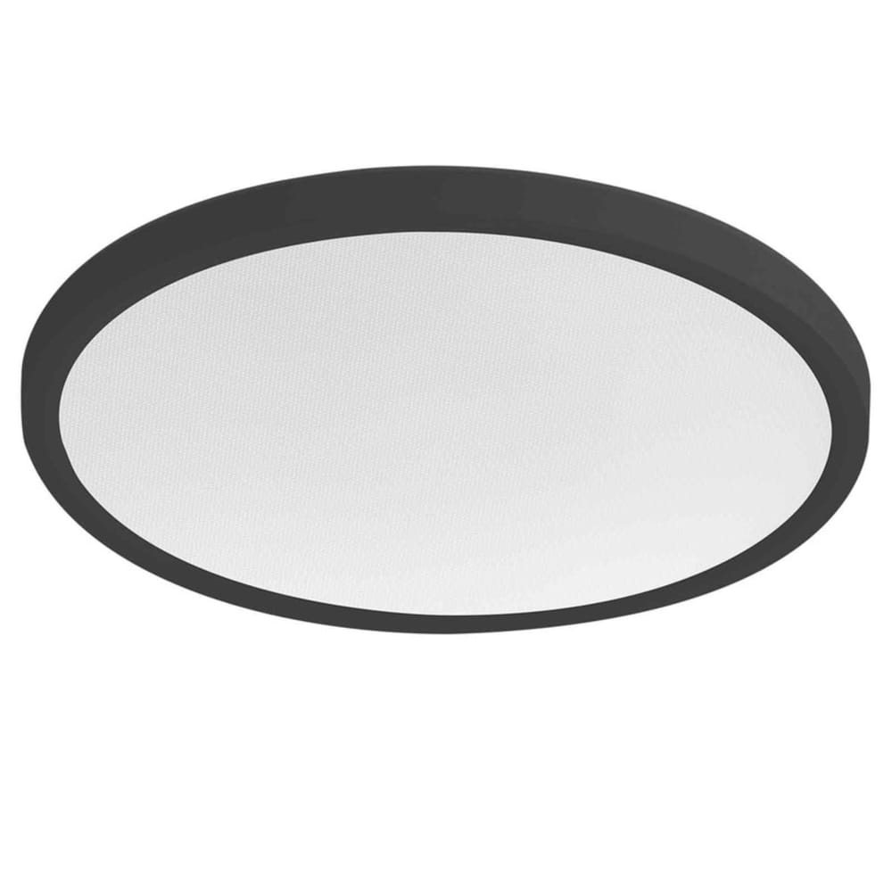 Gera - plafonnier led en plastique, coloris noir, l 30 cm
