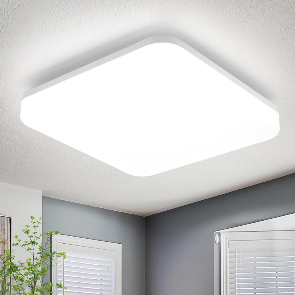 Hauser - plafonnier led en plastique, coloris blanc, l 22 cm — vue 3