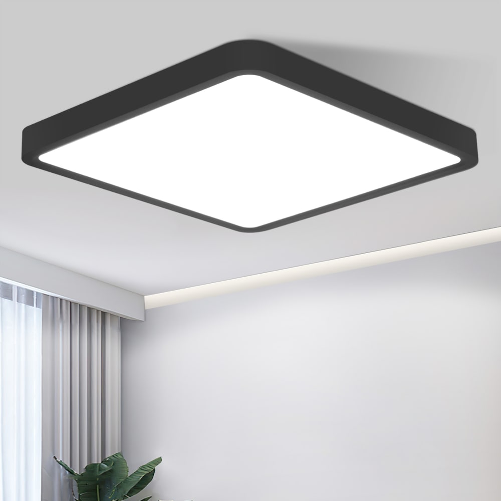 Kusko - LED-Deckenleuchte aus Kunststoff, Schwarz, L 23 cm -