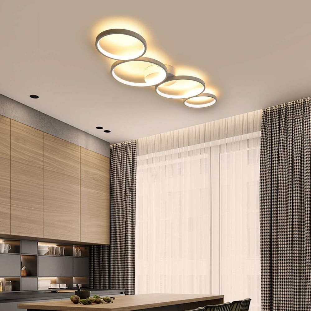 Kolar - plafonnier led en métal, coloris blanc, l 88 cm — vue 3