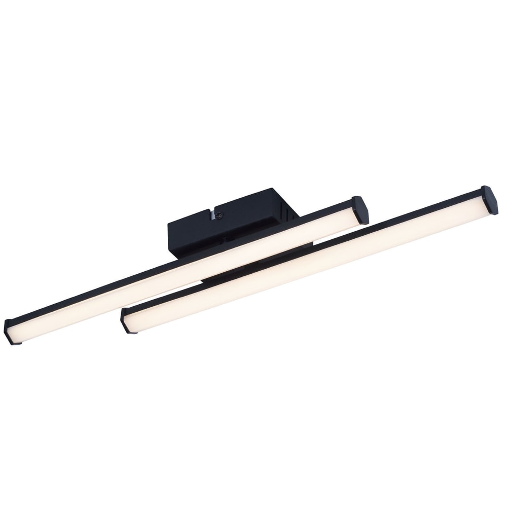 Gordon - plafonnier led en métal, coloris noir, l 44 cm