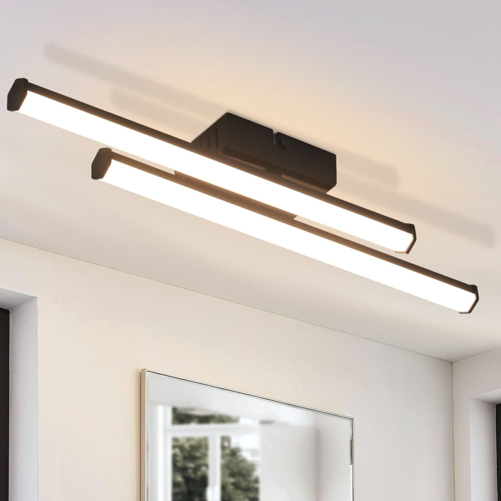 Gordon - plafonnier led en métal, coloris noir, l 44 cm — vue 3