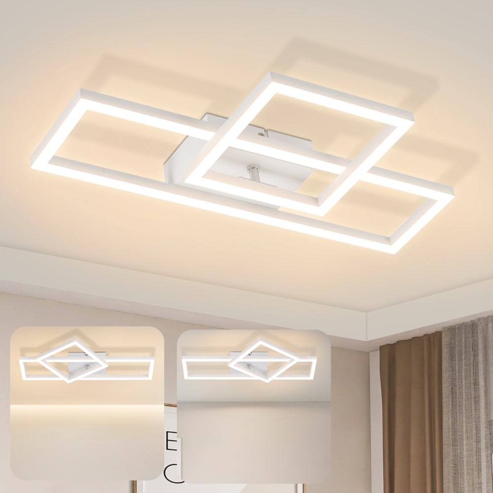 Chase - plafonnier led en métal, coloris blanc, l 42 cm — vue 3