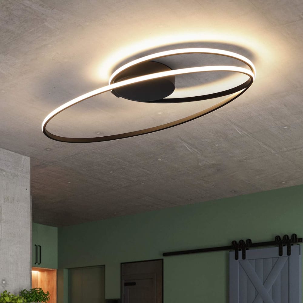Gonzalez - plafonnier led en métal, coloris noir, l 60 cm — vue 3