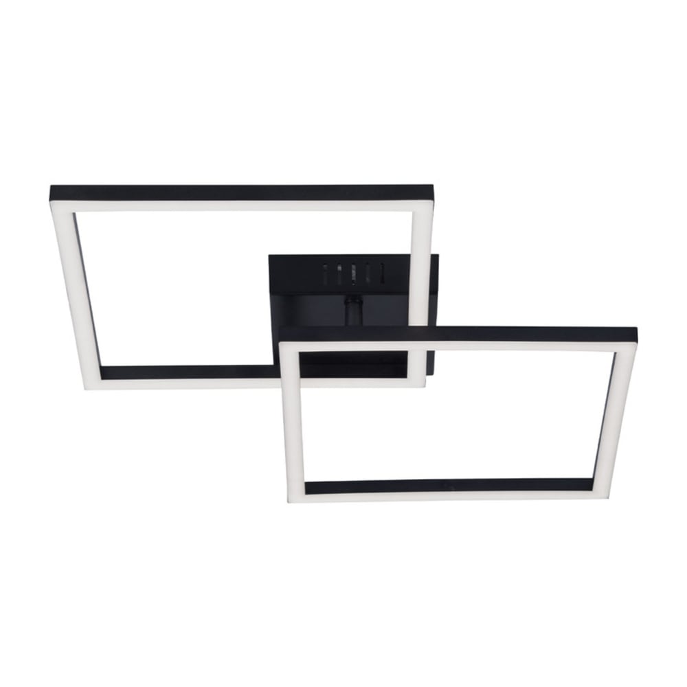 Gill - plafonnier led en plastique, coloris noir, l 40 cm