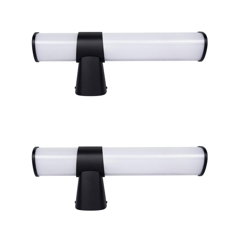 Nettlife Marbut - Wandleuchte aus Kunststoff, Schwarz, L 30 cm, 2er-Set style modern Schwarz Pvc - Polyvinlychlorid